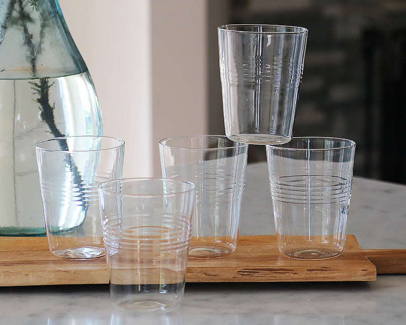 16 oz Glass Tumblers (Set of 4), Simple & Modern Design Made from  Borosilicate Glass