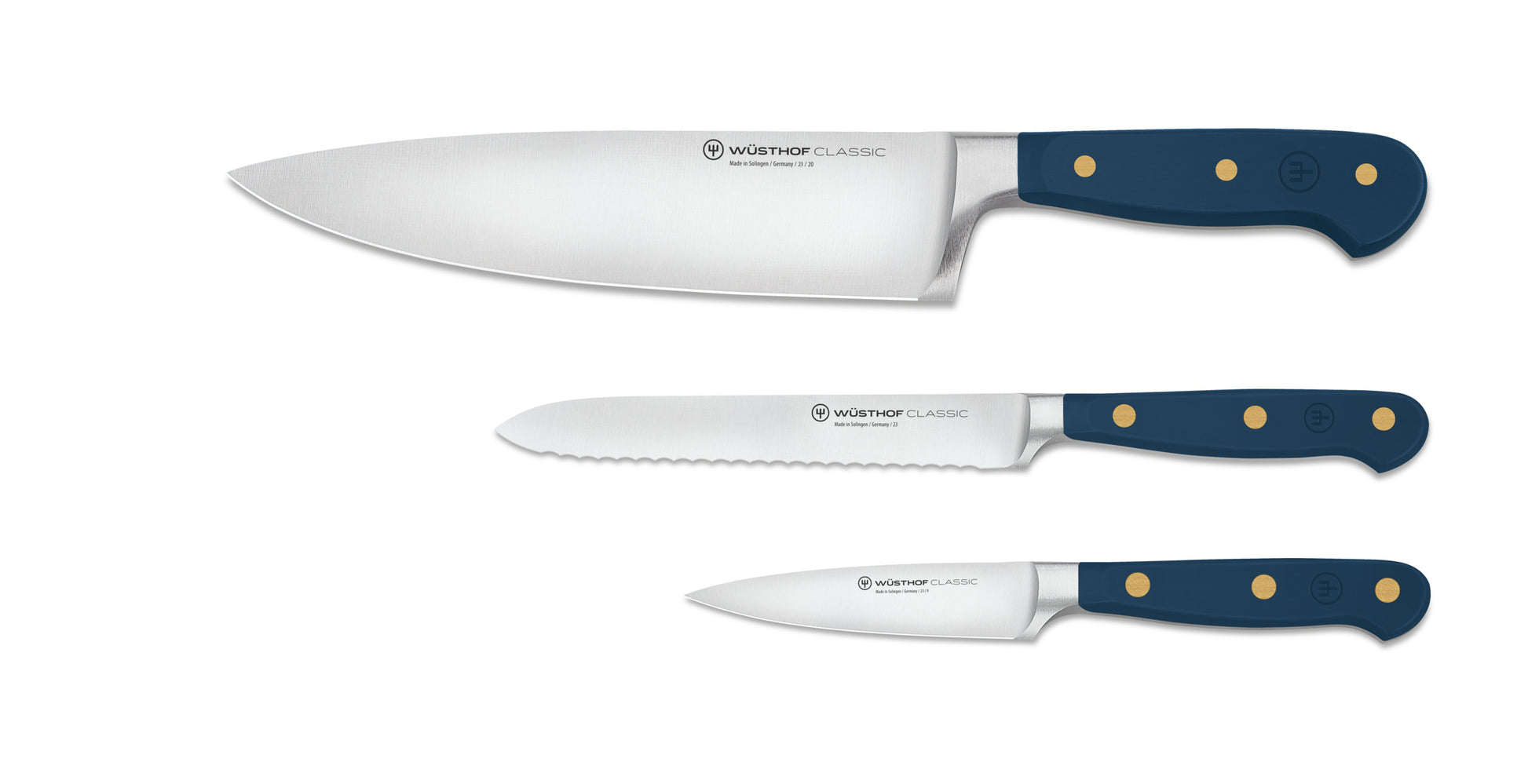 Classic Wild Blueberry 3 pc Chef's Set Knives WÜSTHOF