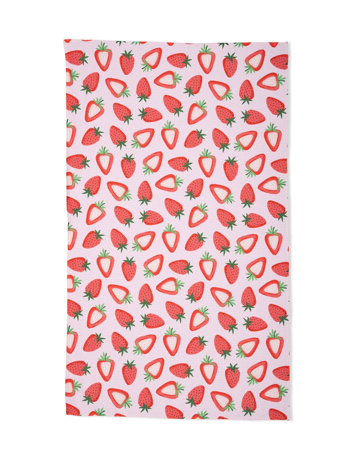 Sweet Strawberry Tea Towel Linens and placemats Geometry