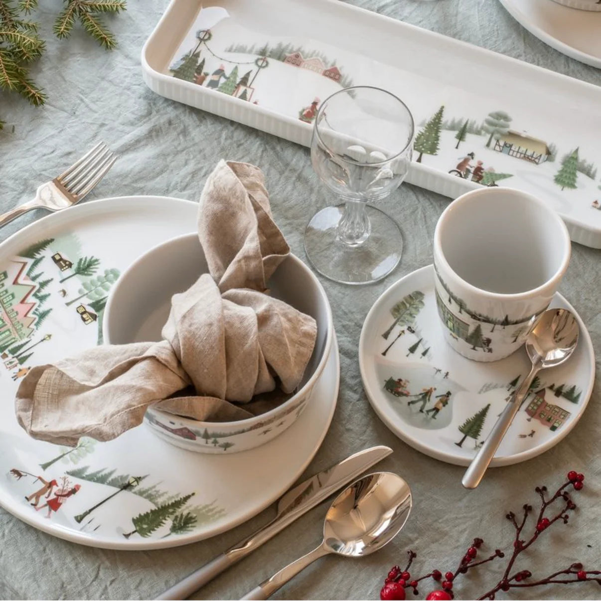 Winter Decor Plisse Tapas 14 x 4.5 Serveware Pillivuyt