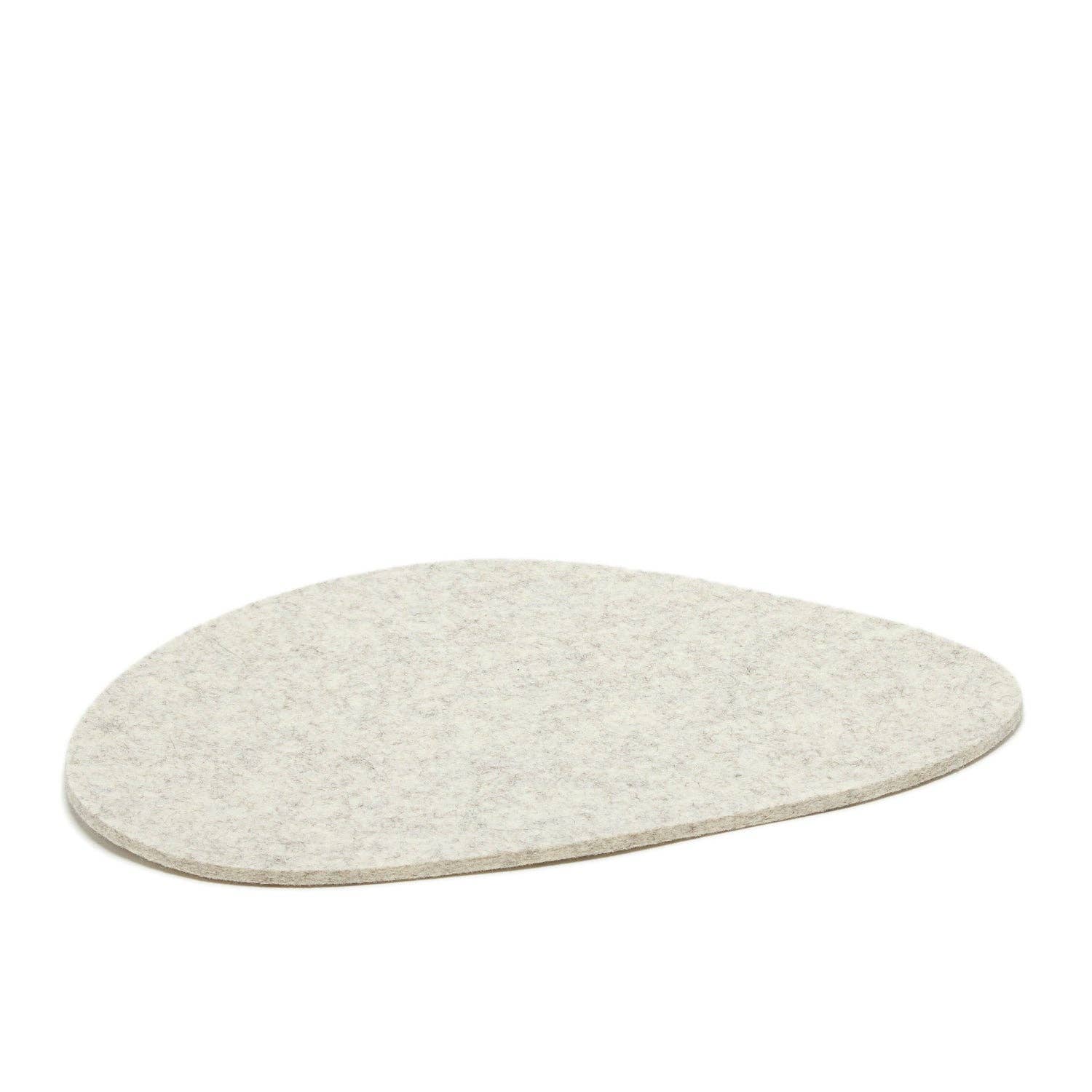 Large Stone Merino Wool Felt Trivet: Heather White Kitchen Tools Graf Lantz