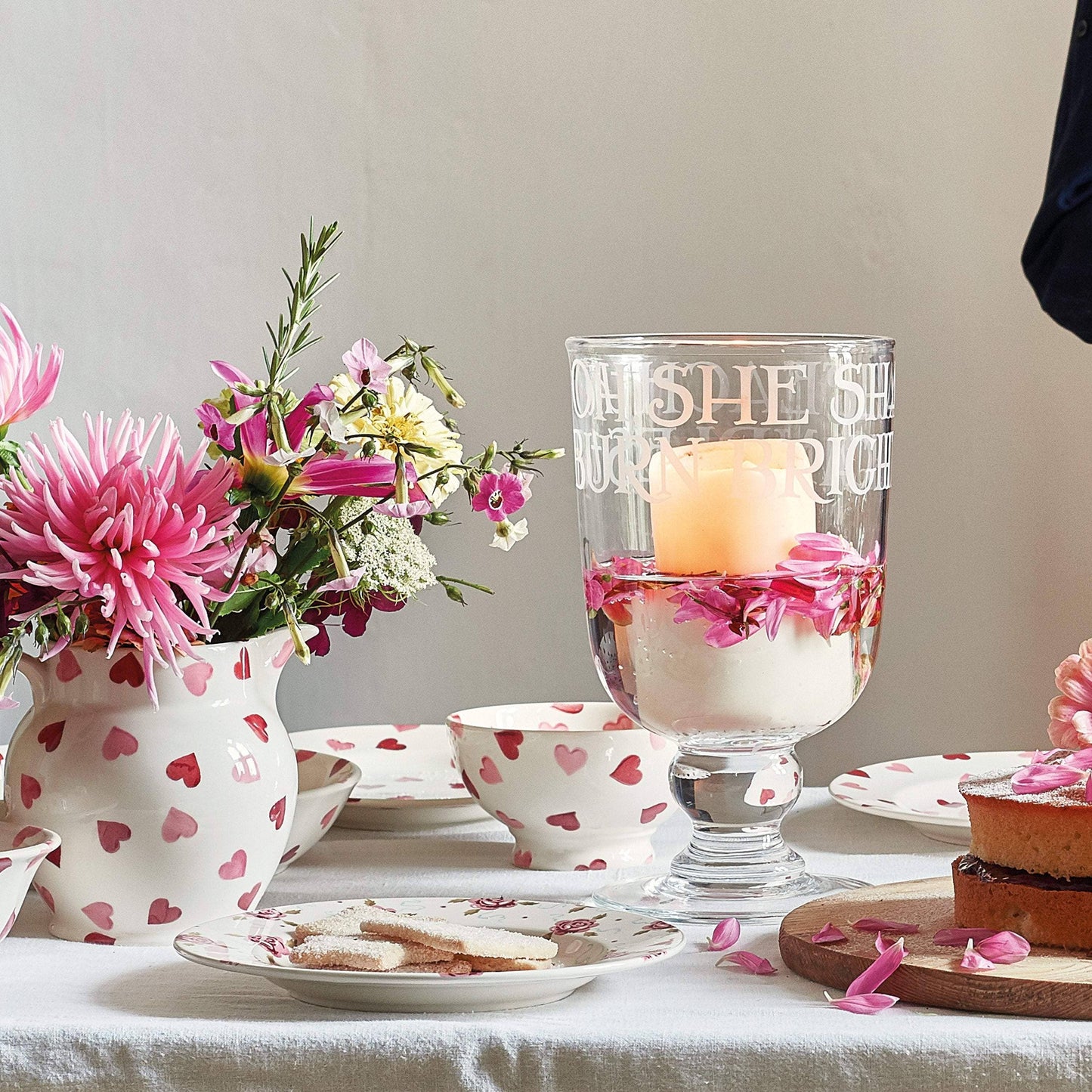 Pink Hearts French Bowl Dinnerware Emma Bridgewater