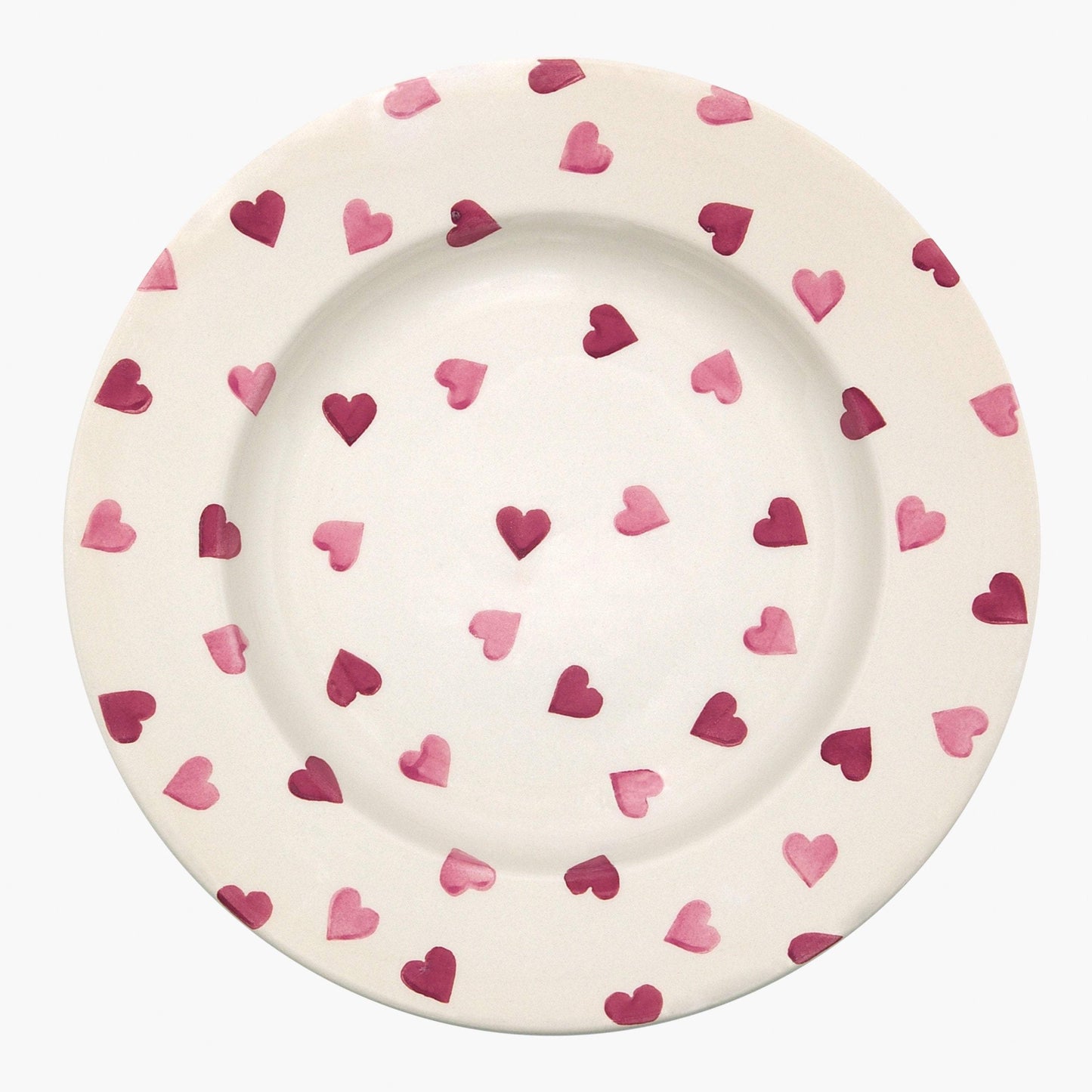 Pink Hearts 10 1/2" Plate Dinnerware Emma Bridgewater