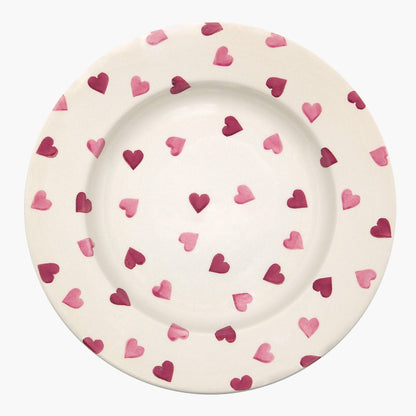 Pink Hearts 10 1/2" Plate Dinnerware Emma Bridgewater