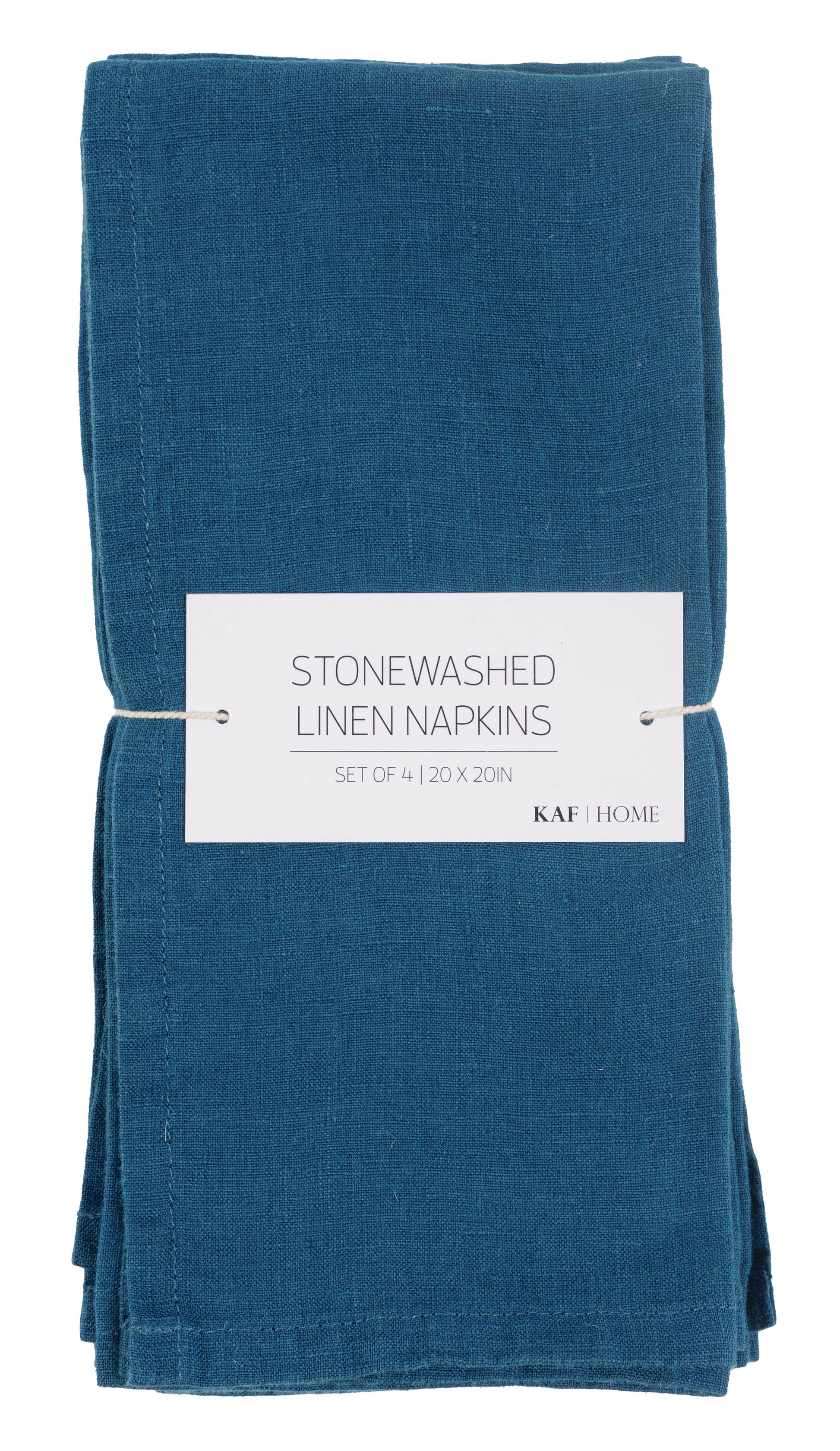 Verona 100% Stone Washed Linen Napkins - Set Of 4, 20" x 20" Napkins KAF Home