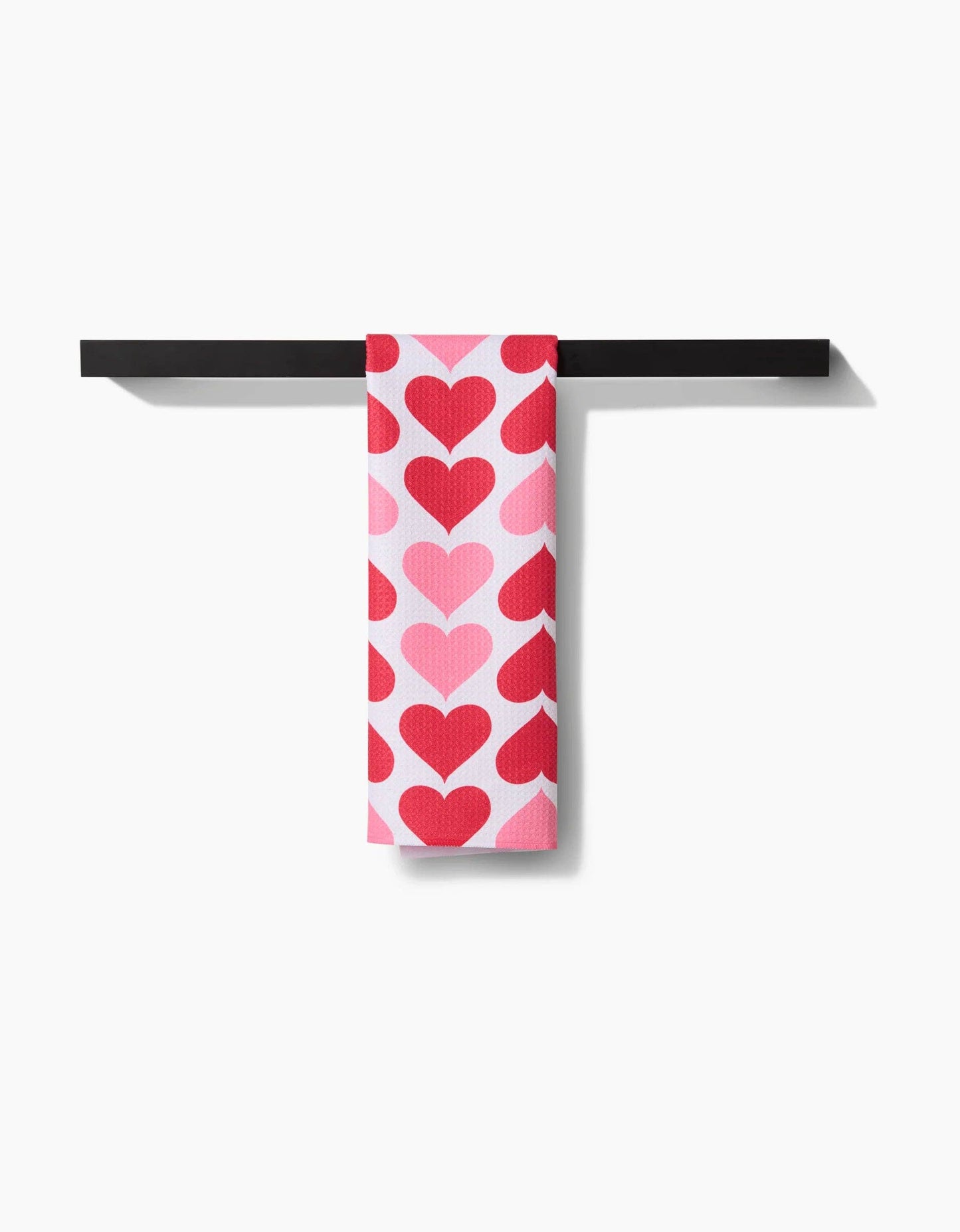 Blushing Hearts Tea Towel Linens and placemats Geometry