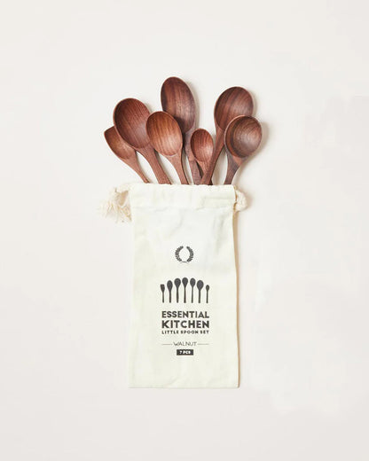 Essential Kitchen Little Spoon Set of 7 - Beech  Farmhouse Pottery