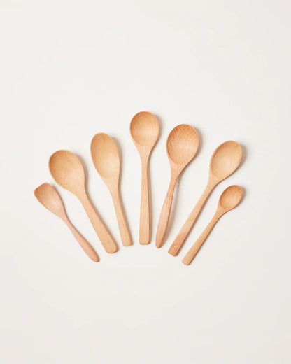 Essential Kitchen Little Spoon Set of 7 - Beech  Farmhouse Pottery