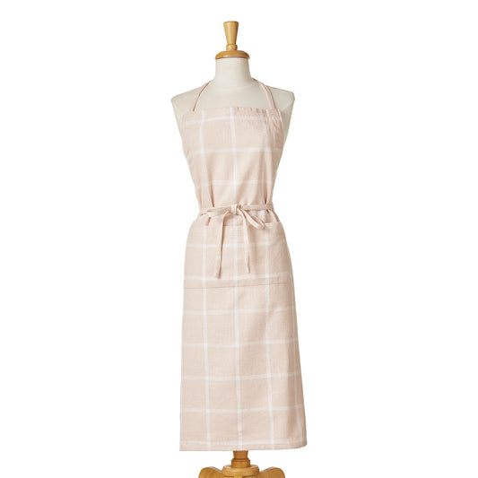 Classic Blush Check Slub Apron Apron TAG