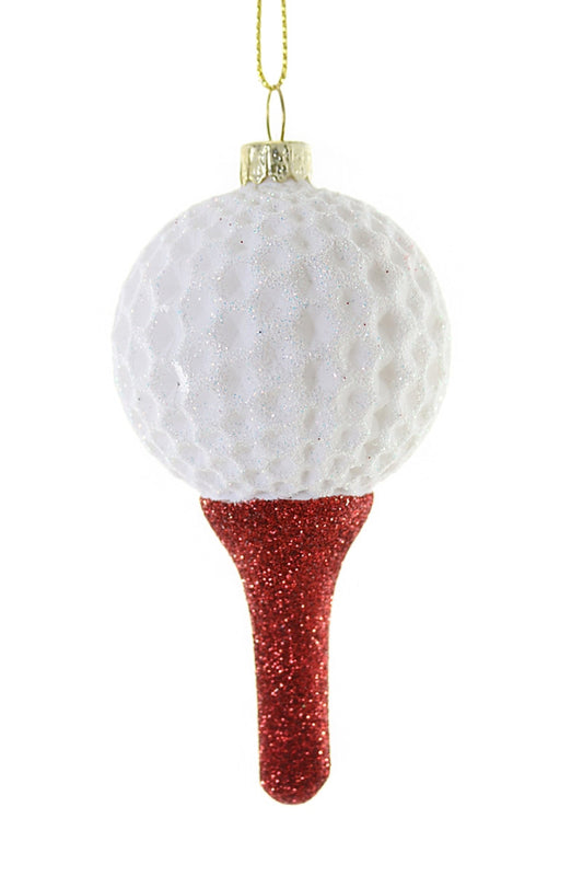 Golf Ball on Tee Ornament Holiday Cody Foster & Co