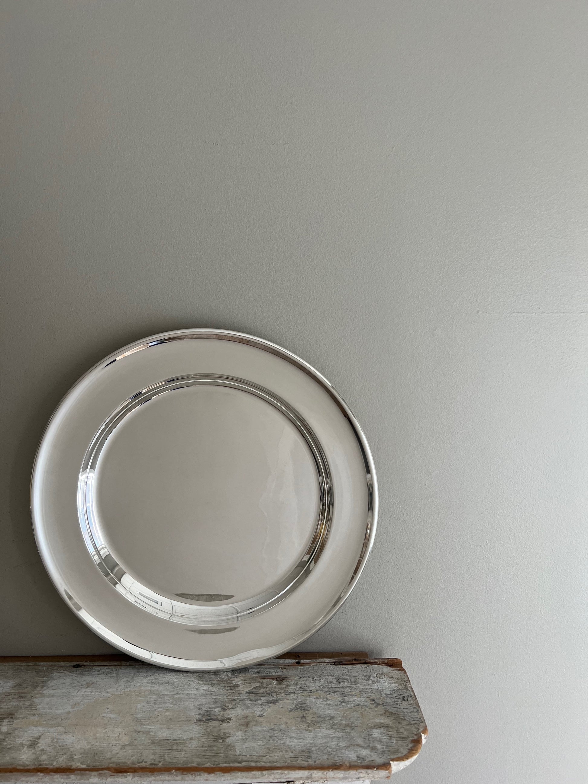 Hôtel Silver Vintage 16" Plain Round Tray/Platter Hotel Silver Hotel Silver