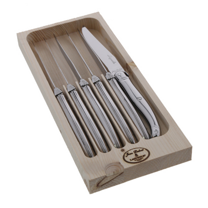 Laguiole Steak Knives (Set of 6) in Wood Tray The French Farm