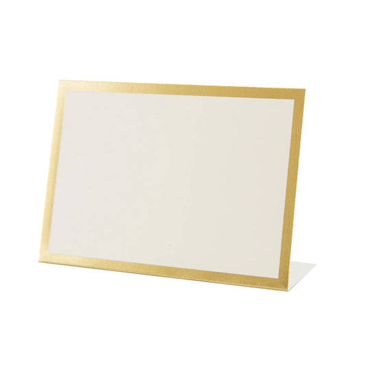 Gold Frame Place Card - Bottom Fold - Pack of 12  Hester and Cook