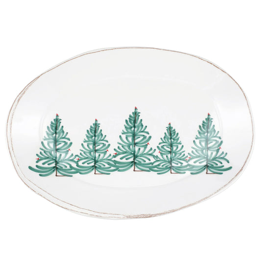 Melamine Lastra Holiday Oval Platter  VIETRI