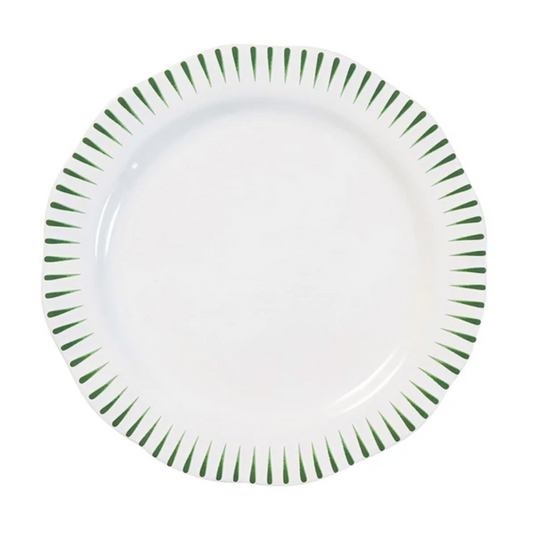 Sitio Stripe Dinner Plate - Basil Dinnerware Juliska