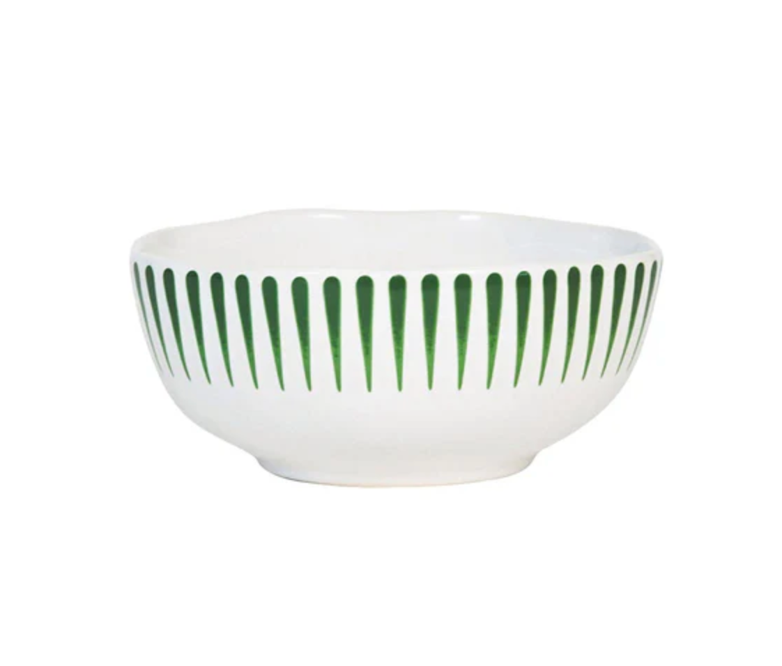 Sitio Stripe Cereal/Ice Cream Bowl - Basil Juliska