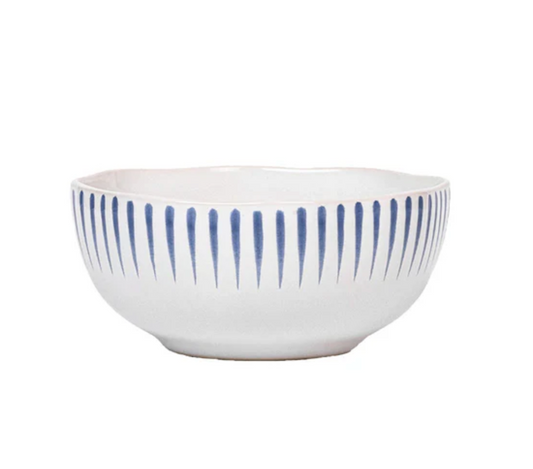 Sitio Stripe Cereal/Ice Cream Bowl - Delft Blue Juliska