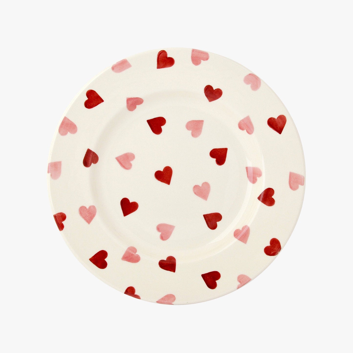 Pink Hearts 8 1/2" Plate Dinnerware Emma Bridgewater