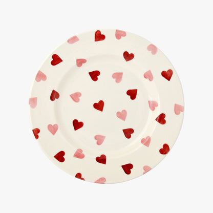 Pink Hearts 8 1/2" Plate Dinnerware Emma Bridgewater