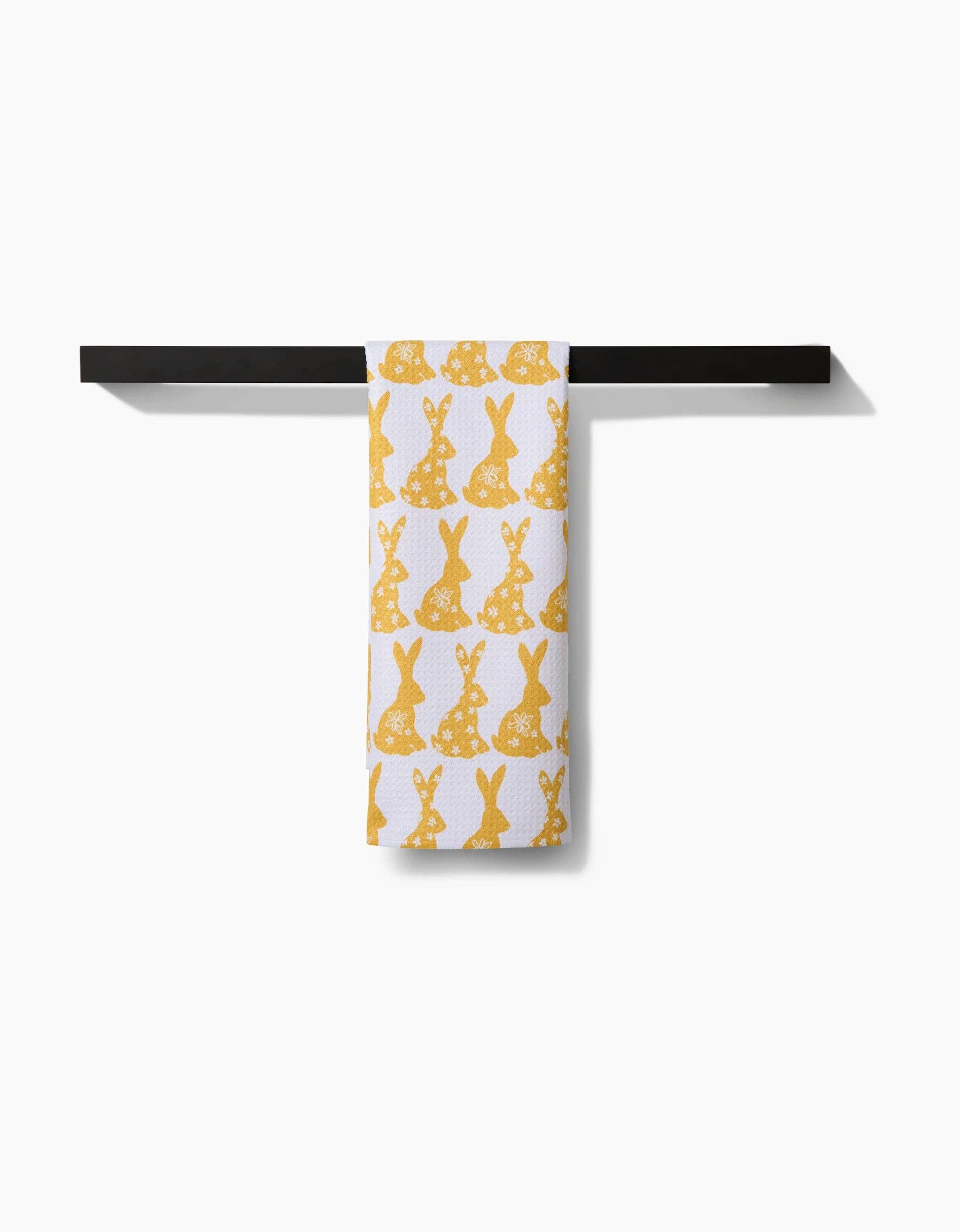 Floral Spring Bunny Tea Towel Linens and placemats Geometry