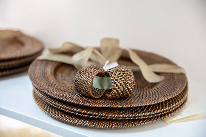 Handwoven Plate Charger - Set of 4 Linens and placemats Calaisio