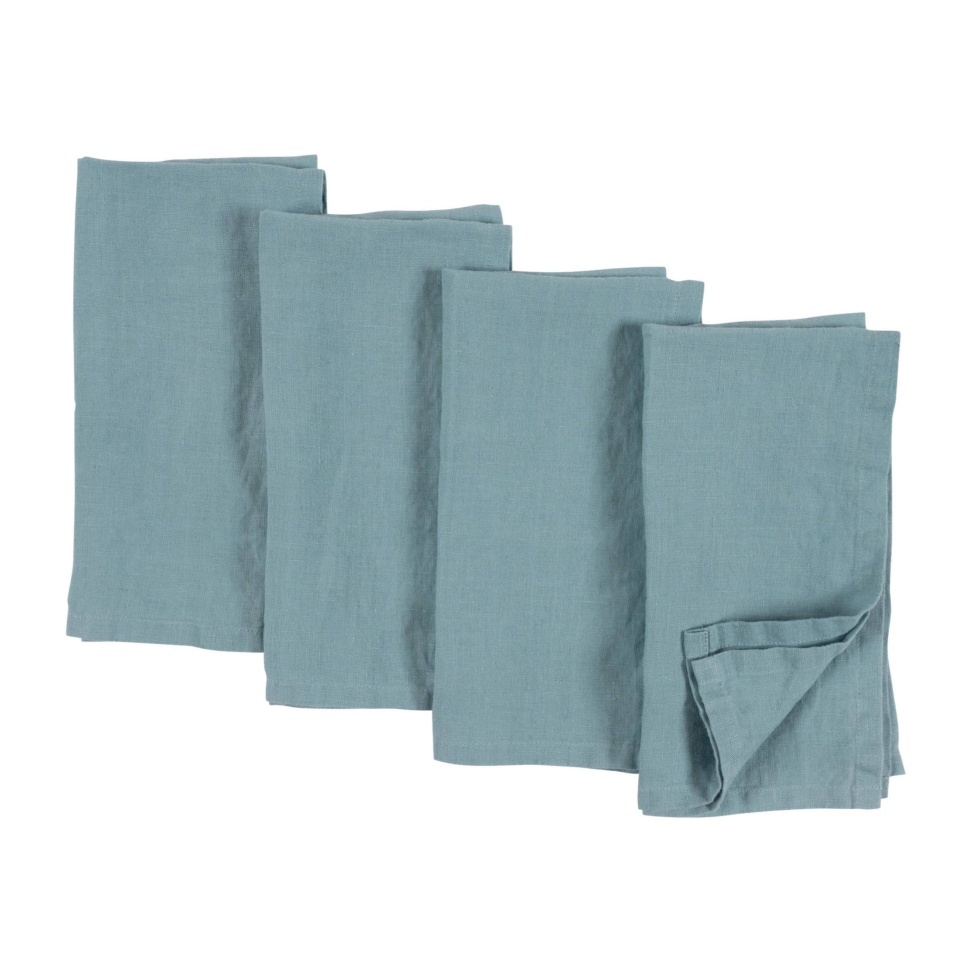 Verona 100% Stone Washed Linen Napkins - Set Of 4, 20" x 20" Napkins KAF Home