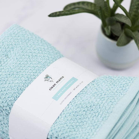 Clean Mama Bar Mop Towels - Set of 6: Aqua  KAF Home