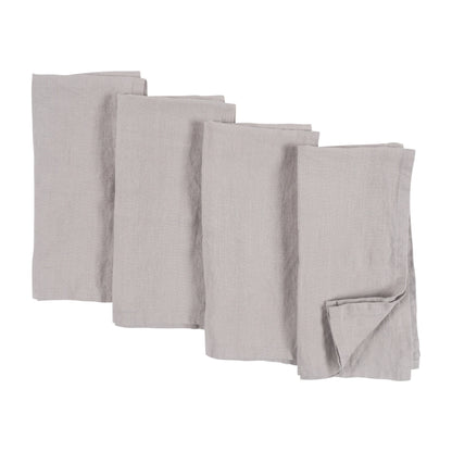 Verona 100% Stone Washed Linen Napkins - Set Of 4, 20" x 20" Napkins KAF Home