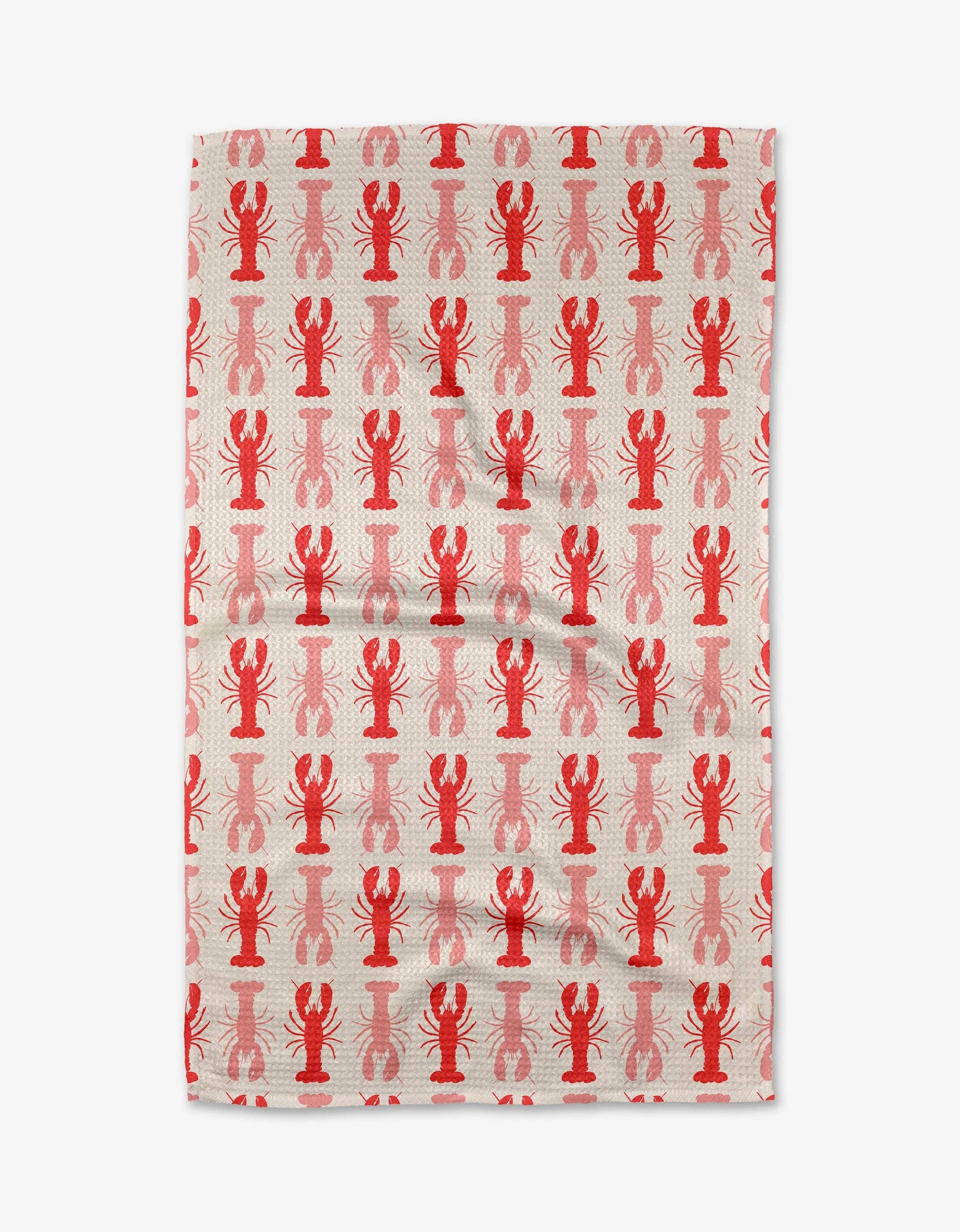 Lobster Stripe Tea Towel Linens and placemats Geometry