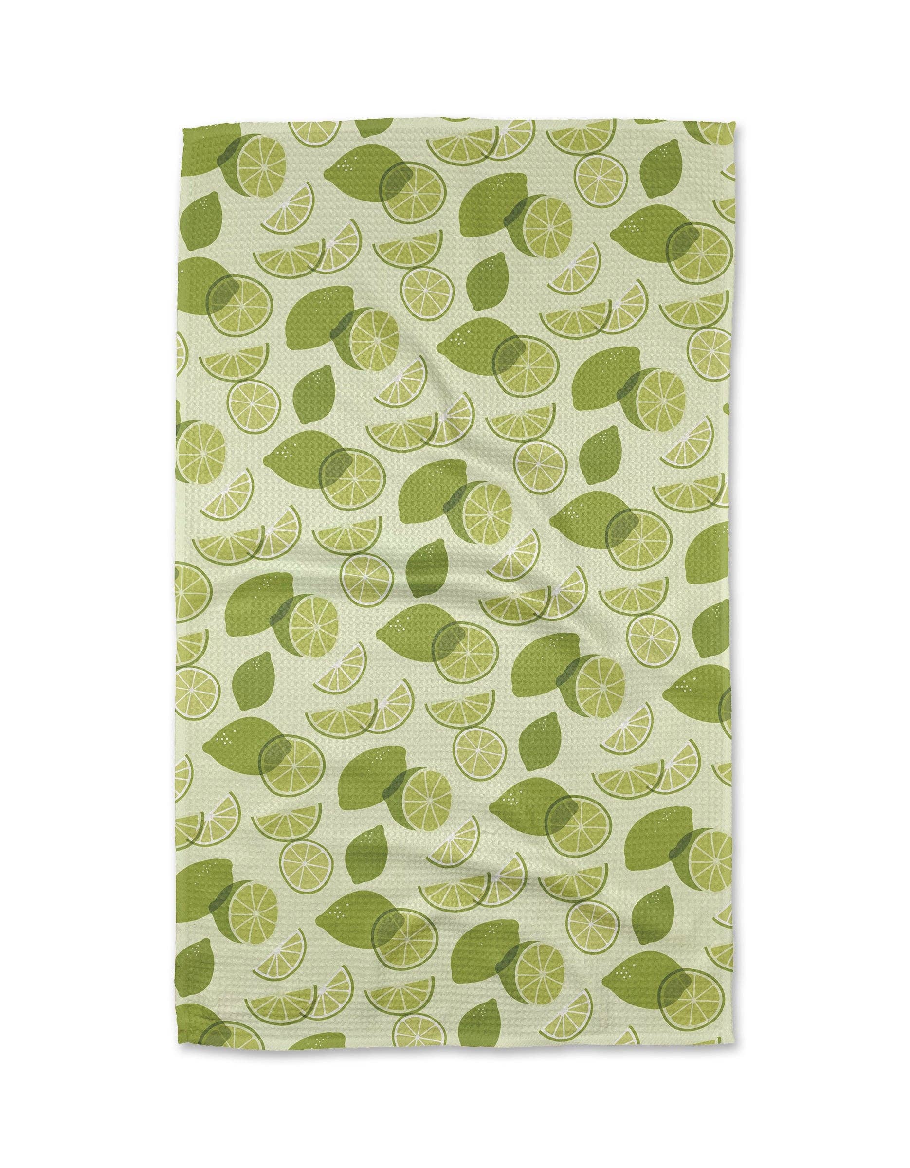 Limes Tea Towel Linens and placemats Geometry