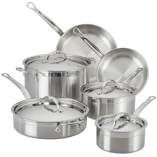 Stainless Steel Ultimate Cookware Set, 10-piece Cookware Hestan