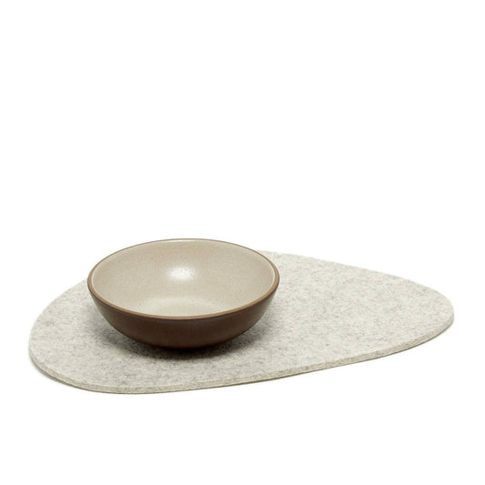 Large Stone Merino Wool Felt Trivet: Heather White Kitchen Tools Graf Lantz