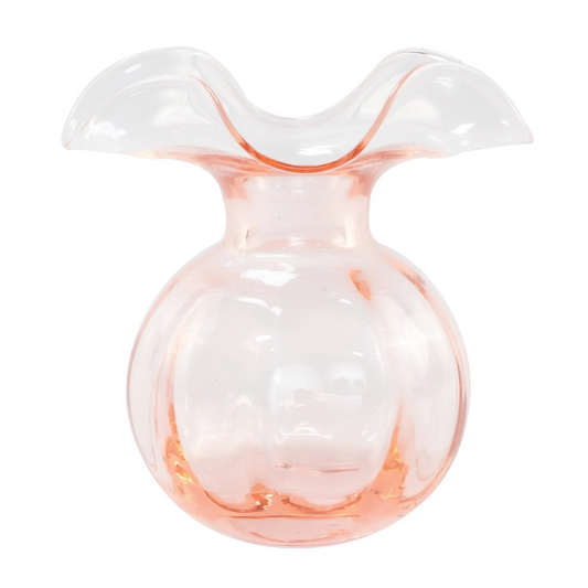 Hibiscus Glass Pink Medium Fluted Vase  VIETRI