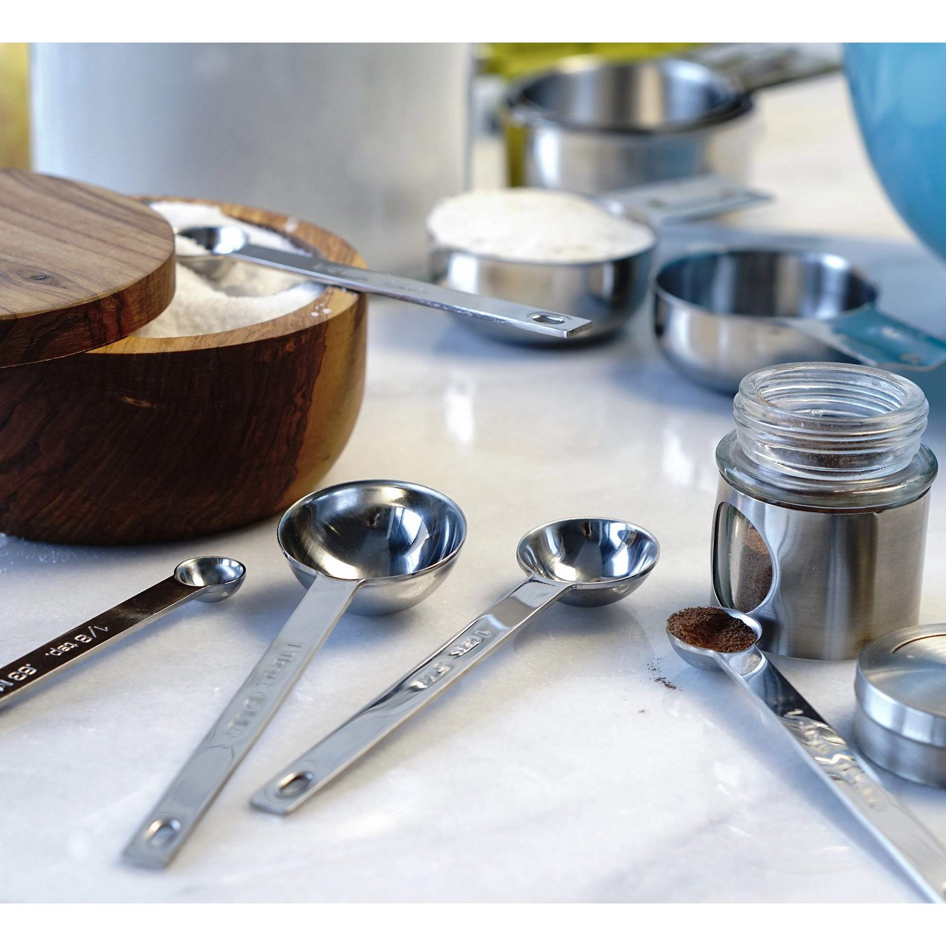 4 PC Stainless Steel Measuring Spoon Teaspoon Set Scoop Baking Metric Tool New !