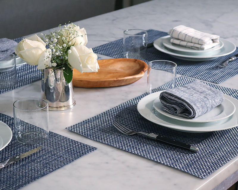 Chilewich Basketweave Placemat Denim