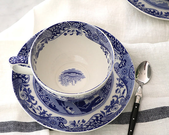 Blue Italian Jumbo Cup & Saucer – Cassandra's Kitchen