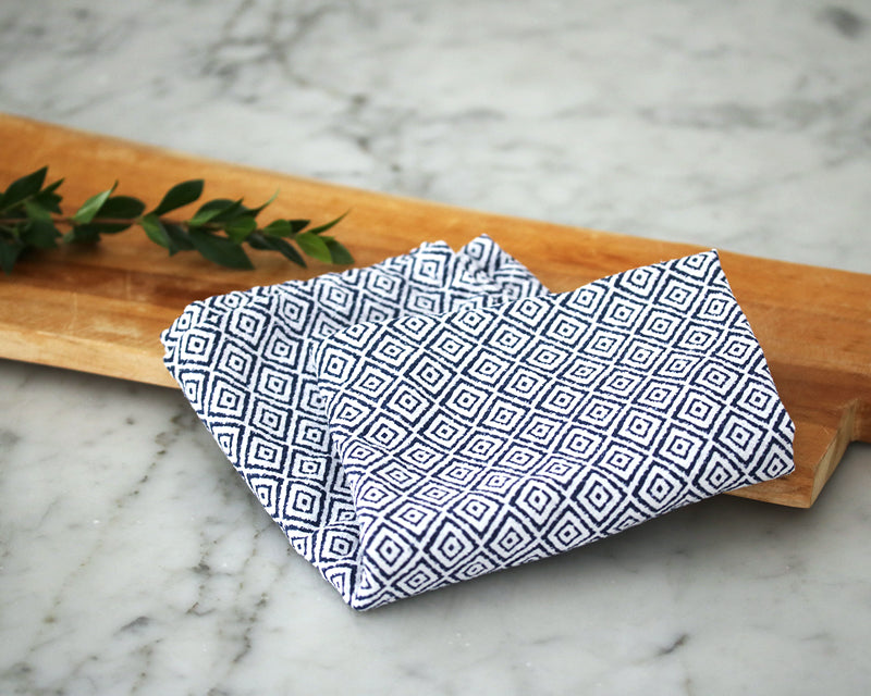 Indigo Flour Sack Dishtowels Linens and placemats TAG