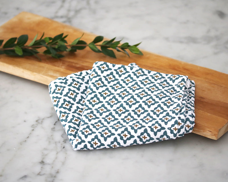 Indigo Flour Sack Dishtowels Linens and placemats TAG