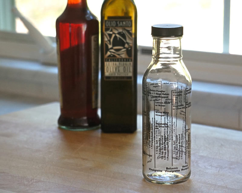 Kolder's Glass Salad Dressing Mixer Bottle - Fante's Kitchen Shop