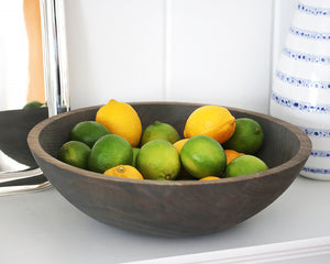 Round Wooden Salad Bowl